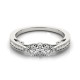 Two Stone Engagement Ring, 0.19 Ctw Side Stones