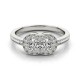 Two Stone Engagement Ring, 0.26 Ctw Side Stones