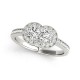 Two Stone Engagement Ring, 0.26 Ctw Side Stones