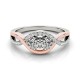 Two Stone Engagement Ring, 0.13 Ctw Side Stones