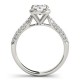 Halo Engagement Ring, 0.35 Ctw Side Stones