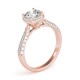 Halo Engagement Ring, 0.35 Ctw Side Stones