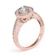 Halo Engagement Ring, 0.25 Ctw Side Stones