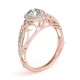 Halo Engagement Ring, 0.30 Ctw Side Stones