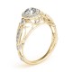 Halo Engagement Ring, 0.30 Ctw Side Stones