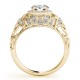 Halo Engagement Ring, 0.41 Ctw Side Stones