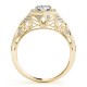 Halo Engagement Ring, 0.32 Ctw Side Stones