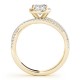 Halo Engagement Ring, 0.35 Ctw Side Stones