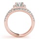 Halo Engagement Ring, 0.96 Ctw Side Stones
