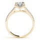 Halo Engagement Ring, 0.48 Ctw Side Stones