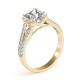 Halo Engagement Ring, 0.48 Ctw Side Stones