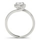 Halo Engagement Ring, 0.12 Ctw Side Stones