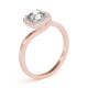 Halo Engagement Ring, 0.12 Ctw Side Stones