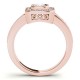 Halo Engagement Ring, 0.28 Ctw Side Stones