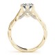 Engagement Ring, 0.11 Ctw. Diamond Side Stones