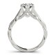 Engagement Ring, 0.11 Ctw. Diamond Side Stones