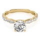 Engagement Ring, 0.29 Ctw. Diamond Side Stones