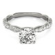 Engagement Ring, 0.29 Ctw. Diamond Side Stones