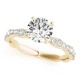 Engagement Ring, 0.29 Ctw. Diamond Side Stones