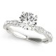 Engagement Ring, 0.29 Ctw. Diamond Side Stones