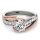 Engagement Ring, 0.19 Ctw. Diamond Side Stones