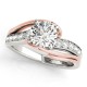 Engagement Ring, 0.19 Ctw. Diamond Side Stones