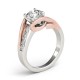 Engagement Ring, 0.19 Ctw. Diamond Side Stones