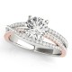 Engagement Ring, 0.28 Ctw. Diamond Side Stones