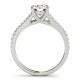 Engagement Ring, 0.17 Ctw. Diamond Side Stones