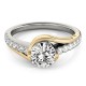 Engagement Ring, 0.21 Ctw. Diamond Side Stones