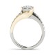 Engagement Ring, 0.21 Ctw. Diamond Side Stones