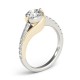 Engagement Ring, 0.21 Ctw. Diamond Side Stones