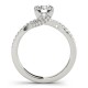 Engagement Ring, 0.25 Ctw. Diamond Side Stones