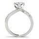 Engagement Ring, 0.22 Ctw. Diamond Side Stones