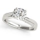 Engagement Ring, 0.13 Ctw. Diamond Side Stones