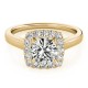 Engagement Ring, 0.32 Ctw. Diamond Side Stones