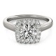 Engagement Ring, 0.32 Ctw. Diamond Side Stones