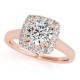 Engagement Ring, 0.32 Ctw. Diamond Side Stones