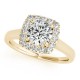 Engagement Ring, 0.32 Ctw. Diamond Side Stones