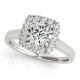 Engagement Ring, 0.32 Ctw. Diamond Side Stones