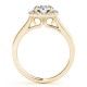 Engagement Ring, 0.32 Ctw. Diamond Side Stones