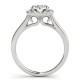 Engagement Ring, 0.32 Ctw. Diamond Side Stones