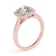 Engagement Ring, 0.32 Ctw. Diamond Side Stones