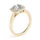 Engagement Ring, 0.32 Ctw. Diamond Side Stones