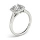 Engagement Ring, 0.32 Ctw. Diamond Side Stones