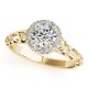 Engagement Ring, 0.11 Ctw. Diamond Side Stones