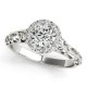 Engagement Ring, 0.11 Ctw. Diamond Side Stones
