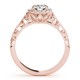 Engagement Ring, 0.11 Ctw. Diamond Side Stones
