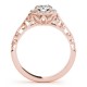 Engagement Ring, 0.11 Ctw. Diamond Side Stones