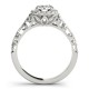 Engagement Ring, 0.11 Ctw. Diamond Side Stones